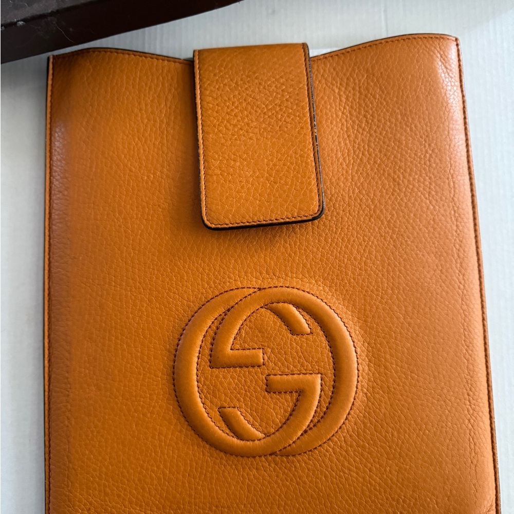 Gucci Orange Leather Sleeve